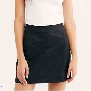 Free people leather skirt